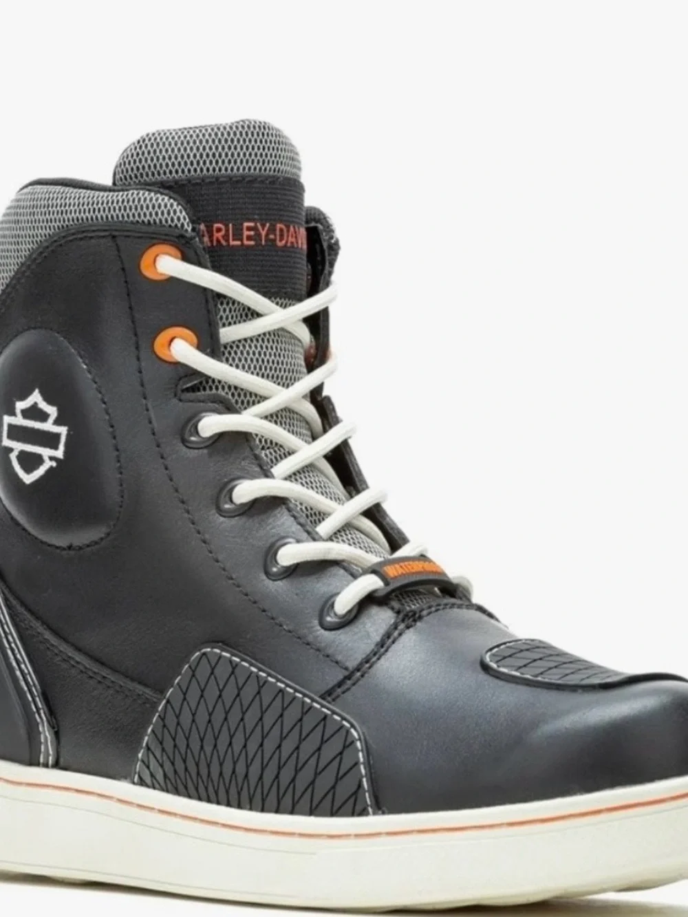 Harley-Davidson Women’s Black Leather High-Top Casual Shoe - Picture 3 of 8